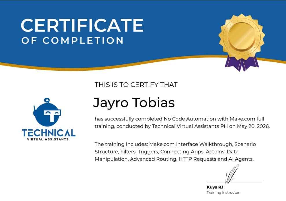 Make Professional Certification