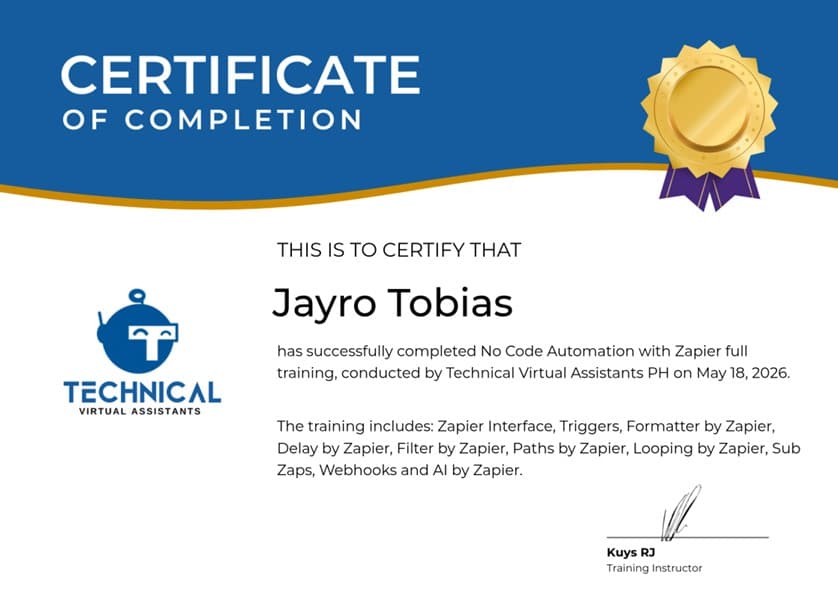 Zapier Certified Expert